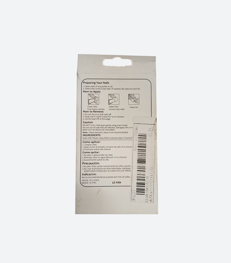 PRIMARK BEAUTIFUL NAIL FRENCH TIP PRESS-ON NAILS – RED & NATURAL