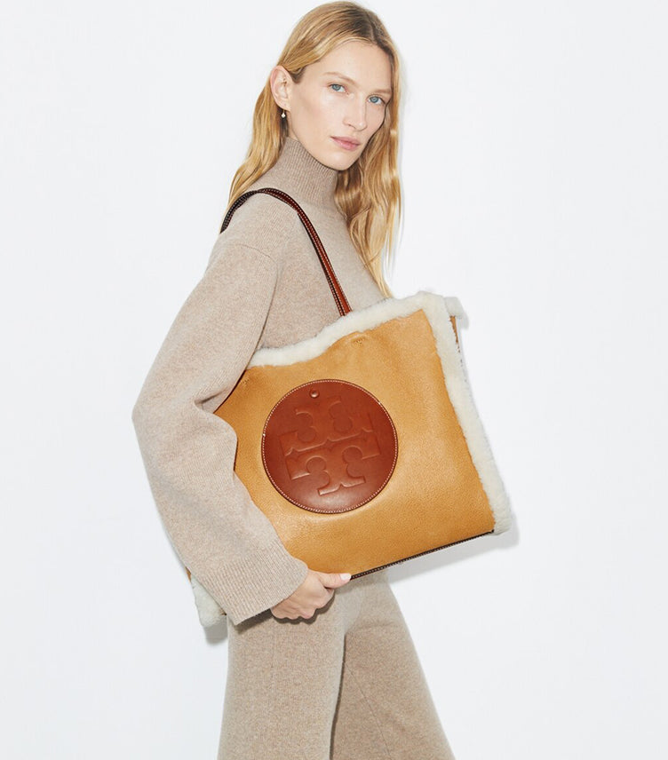 TORY BURCH ELLA SHEARLING TOTE