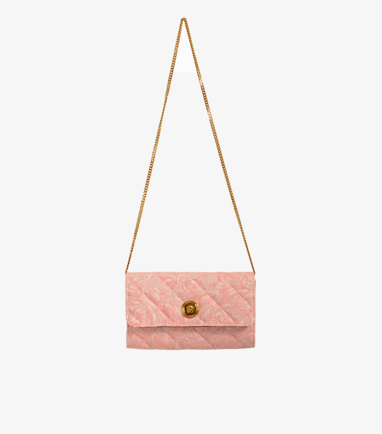 VERSACE PINK FABRIC CLUTCH BAG