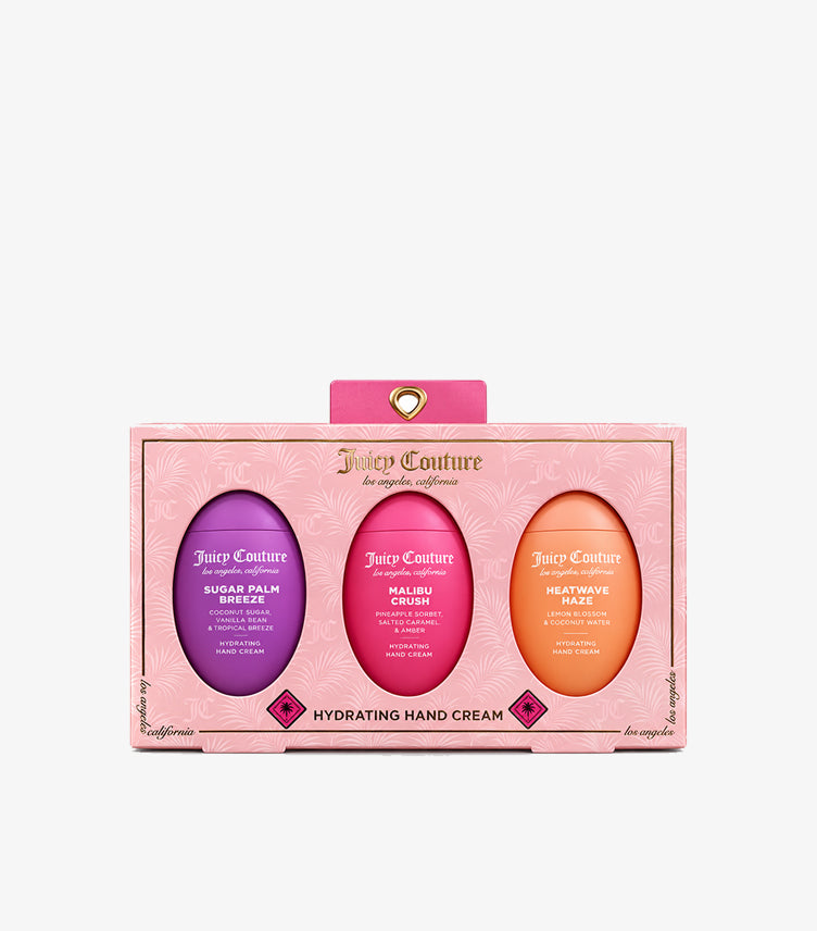JUICY COUTURE HYDRATING HAND CREAM GIFT SET – 3 PIECE SCENTED HAND CREAM COLLECTION