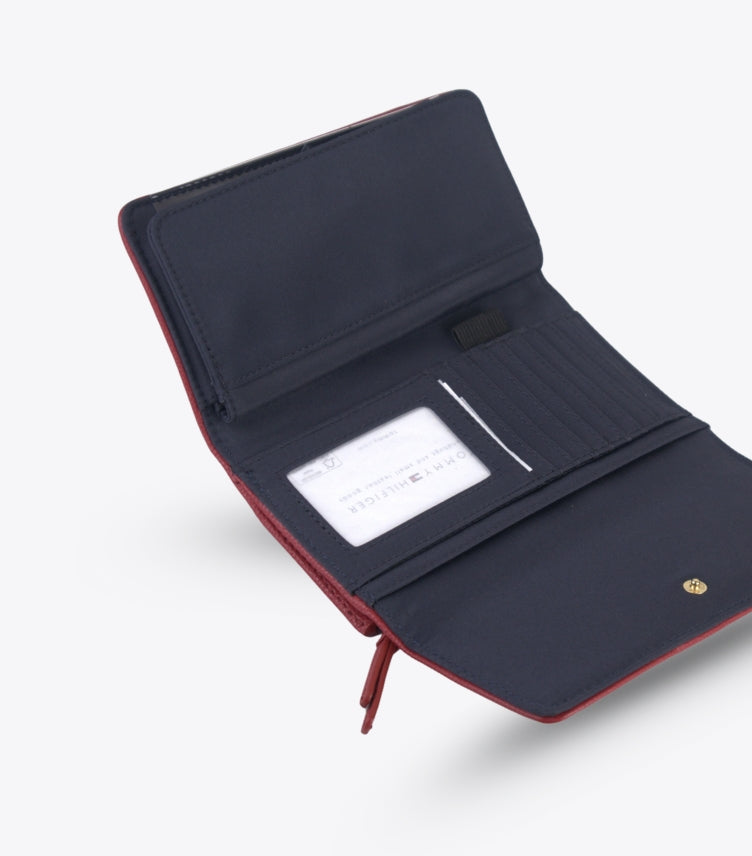 TOMMY HILFIGER STRIPE-DETAIL CONTINENTAL WALLET
