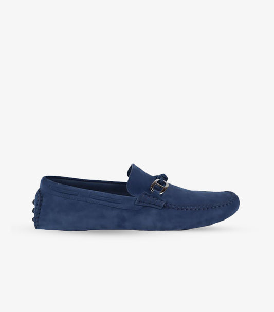 HERMES LUXURIOS NAVY SUEDE LOAFER