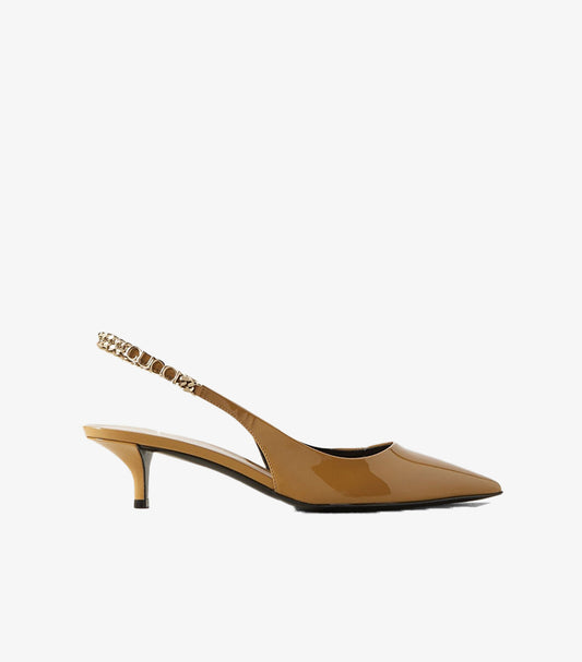 GUCCI SIGNORIA LEATHER PUMPS HEEL