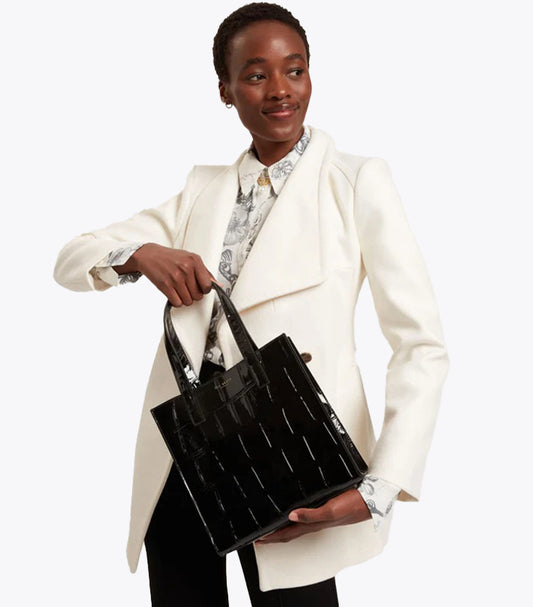 TED BAKER CROC EFFECT SMALL ICON TOTE BAG