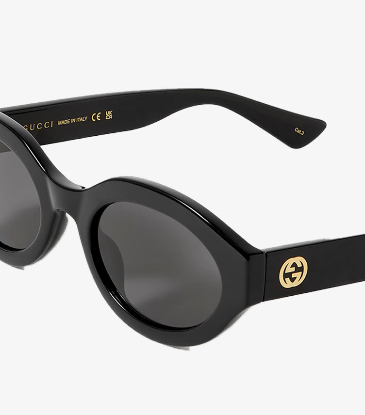 GUCCI EYE WEAR OVAL-FRAME ACETATE SUNGLASSES