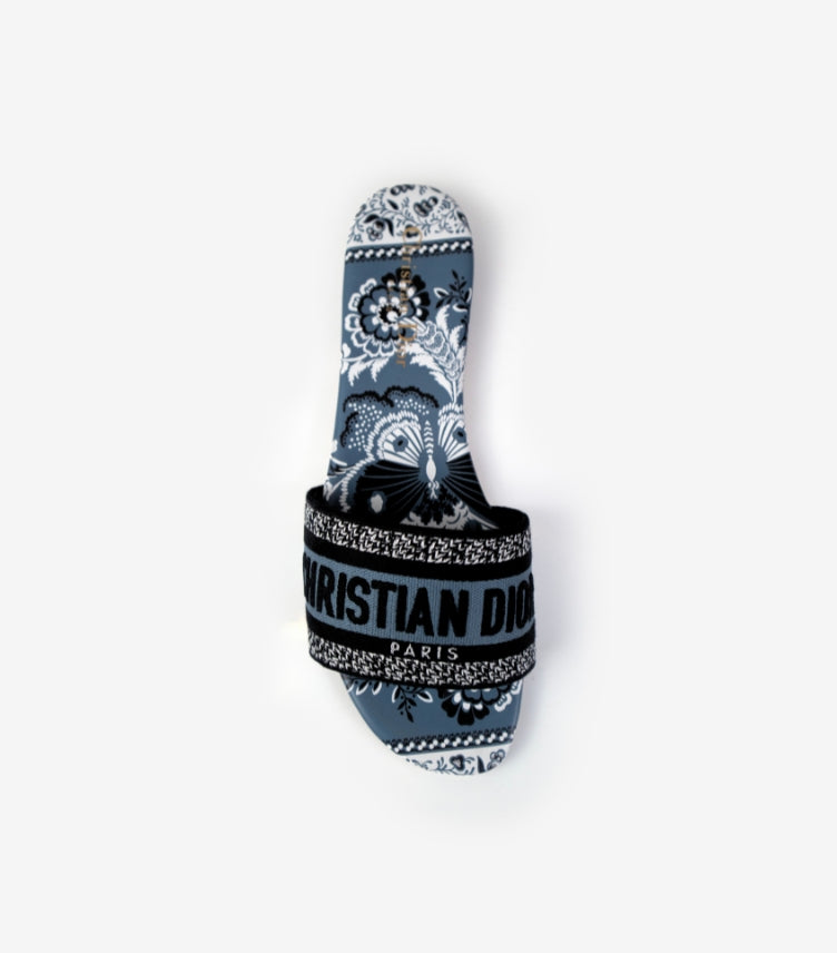 CHRISTIAN DIOR MULE DWAY "BUTTERFLY BANDANA"