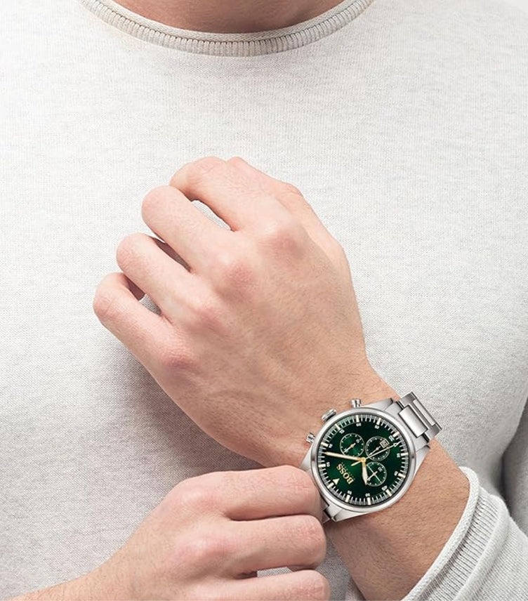 HUGO BOSS PIONEER COLLECTION CHRONOGRAPH QUARTZ STAINLESS STEEL WATCH 1513868