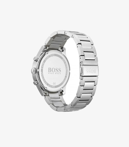 HUGO BOSS TEXTURED DIAL & LEATHER STRAPS ANALOGUE CHRONOGRAPH WATCH 1514098