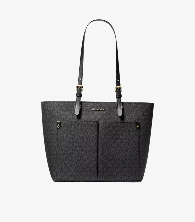 MICHAEL KORS JET SET MEDIUM LOGO POCKET TOTE BAG
