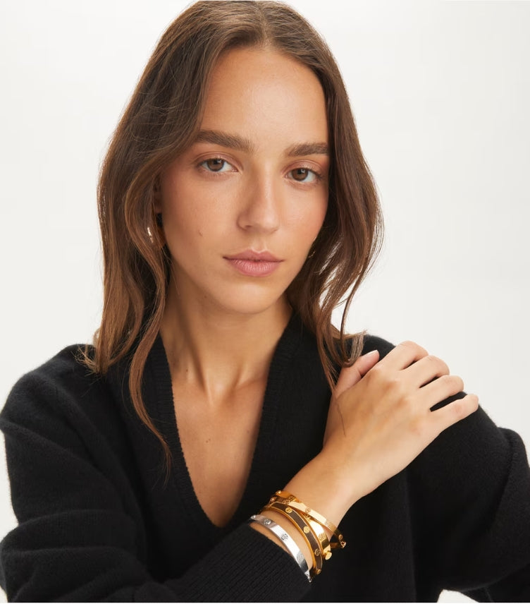 TORY BURCH ICON THIN HINGE BANGLE