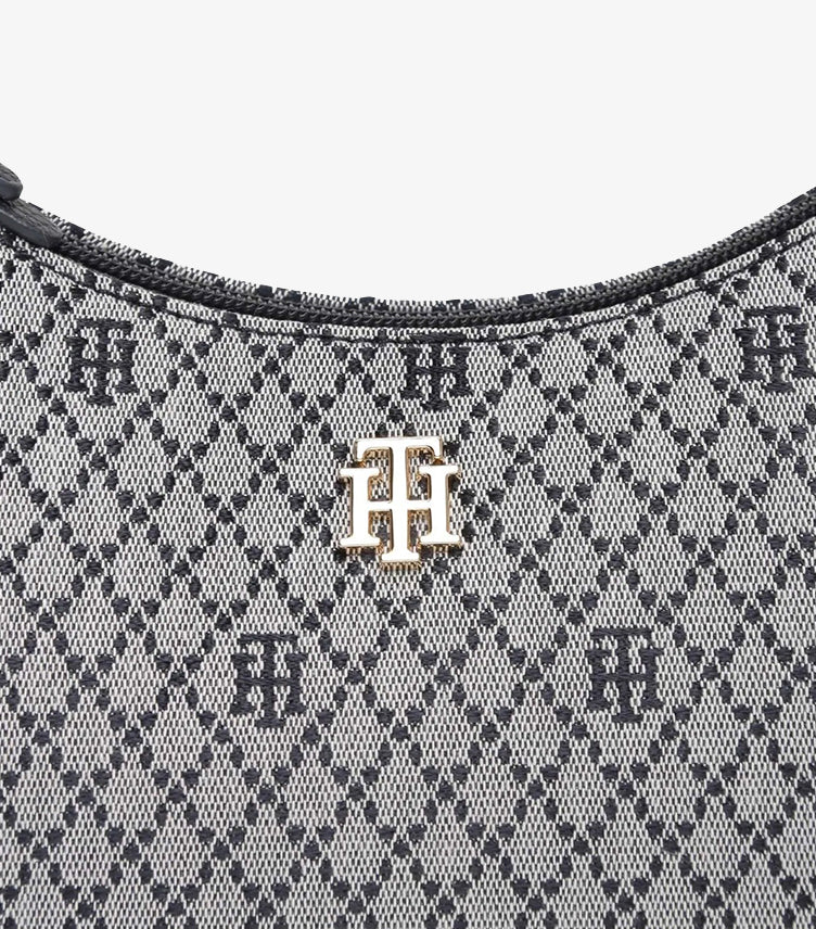 TOMMY HILFIGER LOGO BLUE POLYESTER SHOULDER BAG