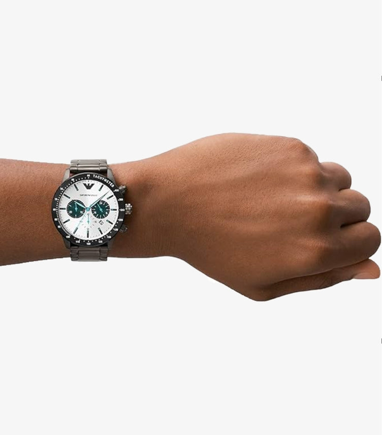 EMPORIO ARMANI CHRONOGRAPH MOVEMENT STAINLESS STEEL CASE WATCH AR11471