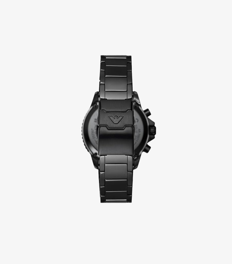 EMPORIO ARMANI CHRONOGRAPH BLACK CERAMIC WATCH AR70010