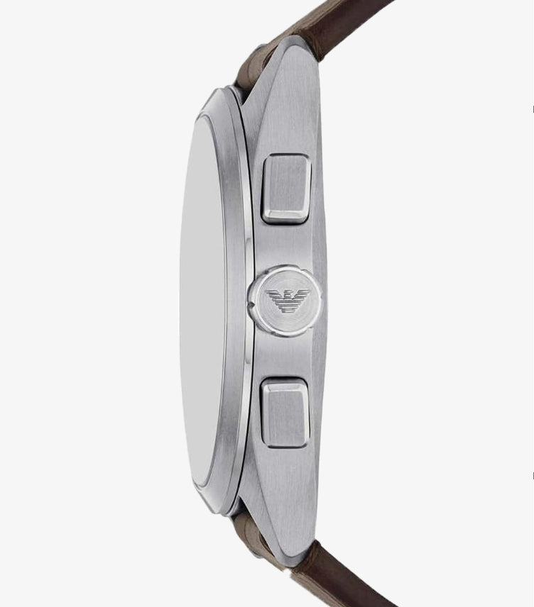 EMPORIO ARMANI CHRONOGRAPH QUARTZ BROWN DIA WATCH AR11483