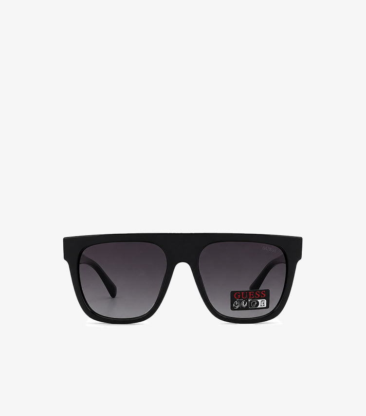 GUESS BLACK OVERSIZED SQUARE SUNGLASSES