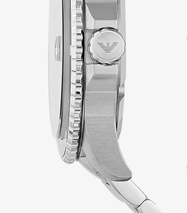 EMPORIO ARMANI MEN'S QUARTZ STAINLESS STEEL BLUE DIAL WATCH AR11339