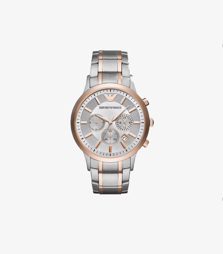 EMPORIO ARMANI MEN'S CHRONOGRAPH RENATO TWO-TONE STAINLESS STEEL BRACELET WATCH AR11077