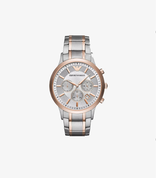 EMPORIO ARMANI MEN'S CHRONOGRAPH RENATO TWO-TONE STAINLESS STEEL BRACELET WATCH AR11077