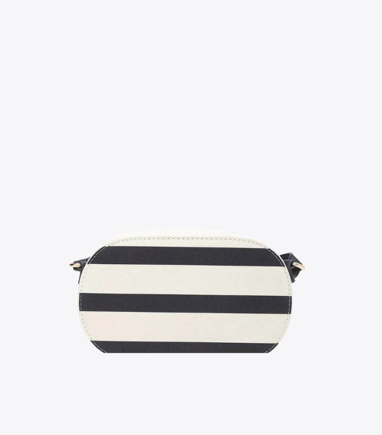 TOMMY HILFIGER STRIPED BLUE PU SLING BAG