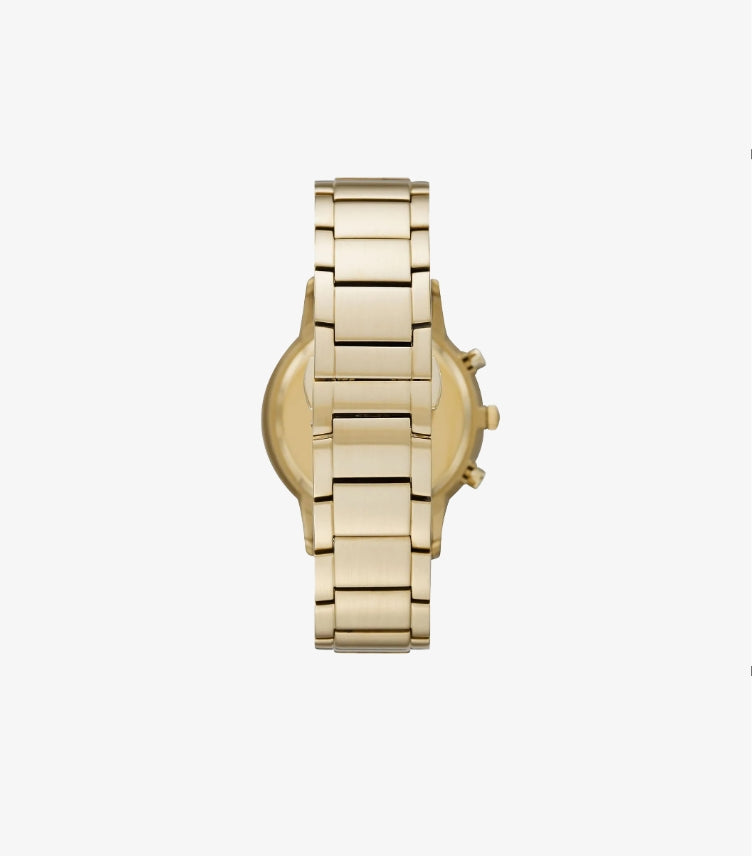 EMPORIO ARMANI MEN'S BEIGE DIAL STAINLESS STEEL ANALOG WATCH AR11332