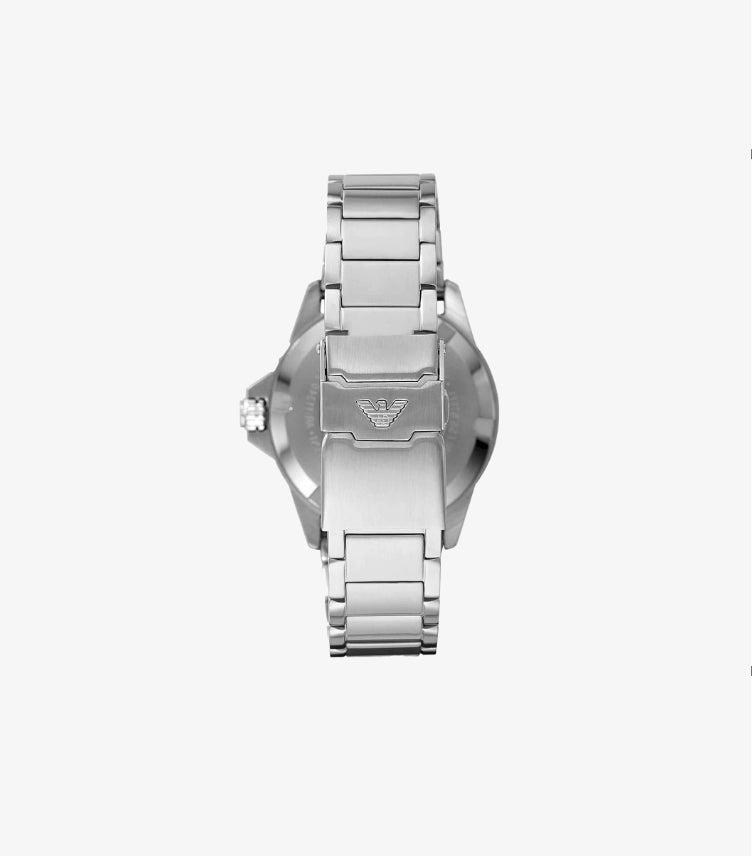 EMPORIO ARMANI MEN'S QUARTZ STAINLESS STEEL BLUE DIAL WATCH AR11339