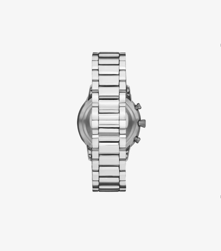 EMPORIO ARMANI MEN’S CHRONOGRAPH STAINLESS STEEL BLACK DIAL 44MM WATCH AR11208