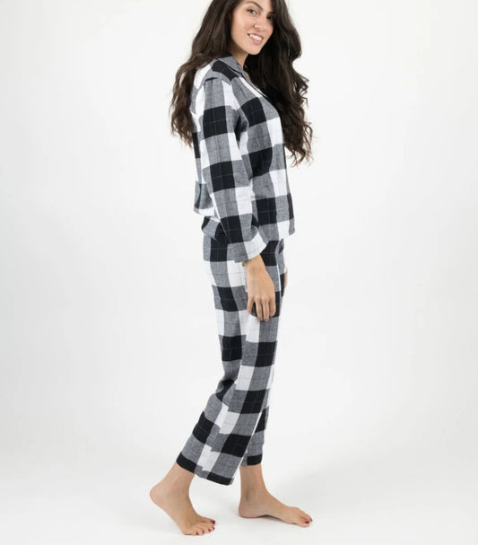 MARKS & SPENCER FLANNEL PLAID PAJAMA SET