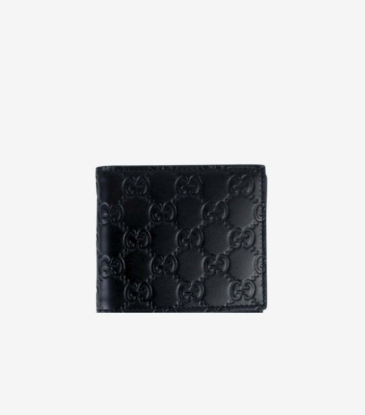 GUCCI GG BI-FOLD LEATHER WALLET