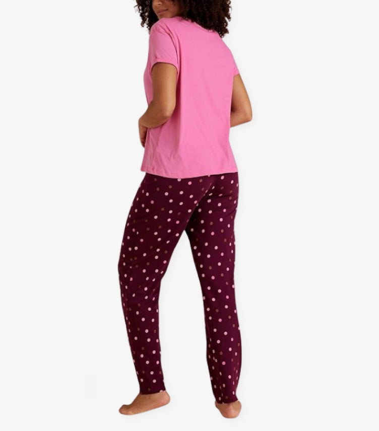 MARKS & SPENCER COTTON POLKA DOT PYJAMA SET