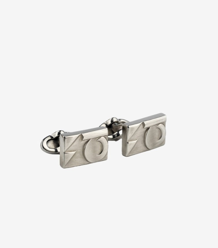 SALVATORE FERRAGAMO SILVER CUFFLINKS