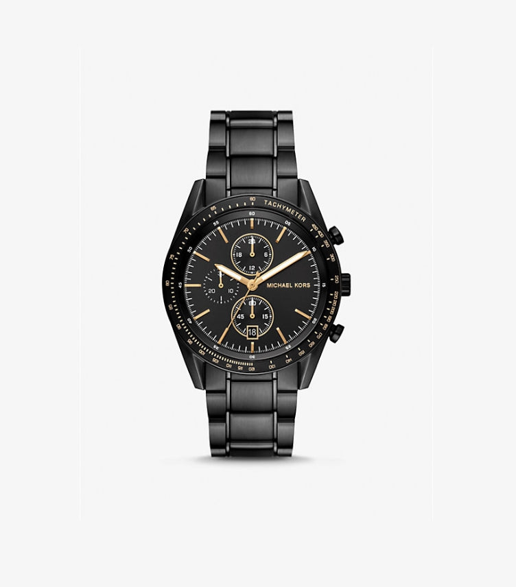 MICHAEL KORS OVERSIZED WARREN BLACK-TONE WATCH MK9113