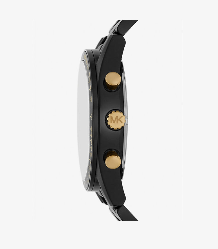 MICHAEL KORS OVERSIZED WARREN BLACK-TONE WATCH MK9113
