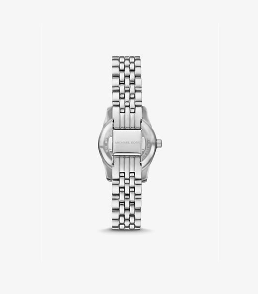 MICHAEL KORS PETITE LEXINGTON PAVÉ SILVER-TONE WATCH MK4843