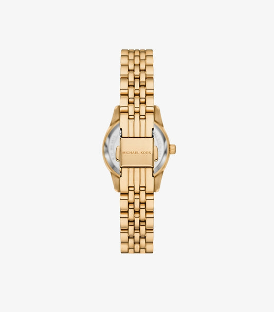 MICHAEL KORS LEXINGTON THREE-HAND GOLD-TONE STAINLESS STEEL WATCH MK4802