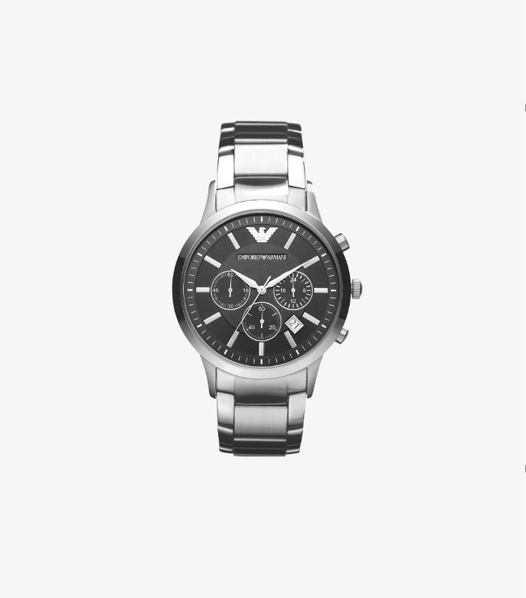 EMPORIO ARMANI MEN'S CHRONOGRAPH STAINLESS STEEL WATCH AR2434