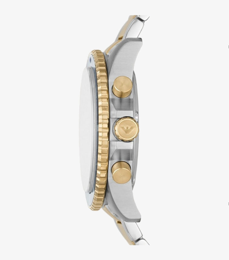 EMPORIO ARMANI MEN'S QUARTZ STAINLESS STEEL BLUE DIAL WATCH AR11362