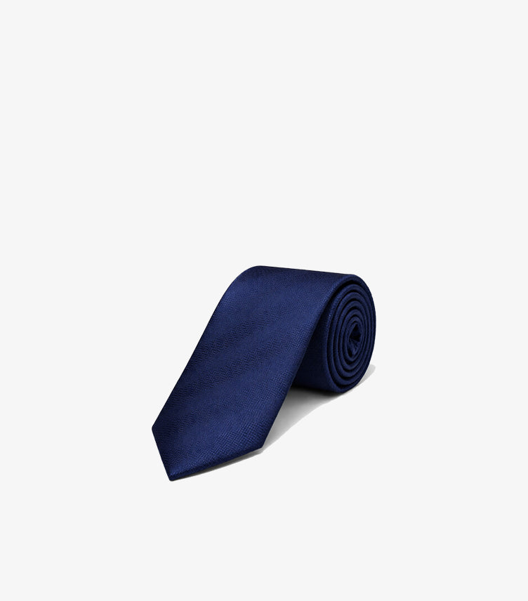 TOMMY HILFIGER MEN’S SIGNATURE TEXTURED SILK TIE – NAVY
