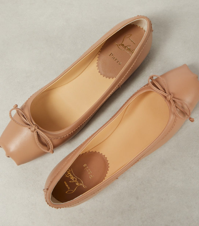 CHRISTIAN LOUBOUTIN MAMADRAGUE LEATHER BALLETR FLATS