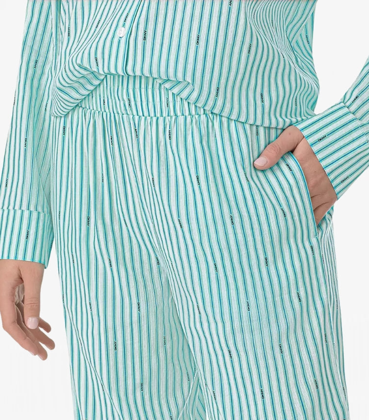 DKNY LADIES COTTON BLEND PYJAMA SET IN MINT