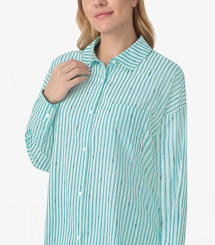 DKNY LADIES COTTON BLEND PYJAMA SET IN MINT