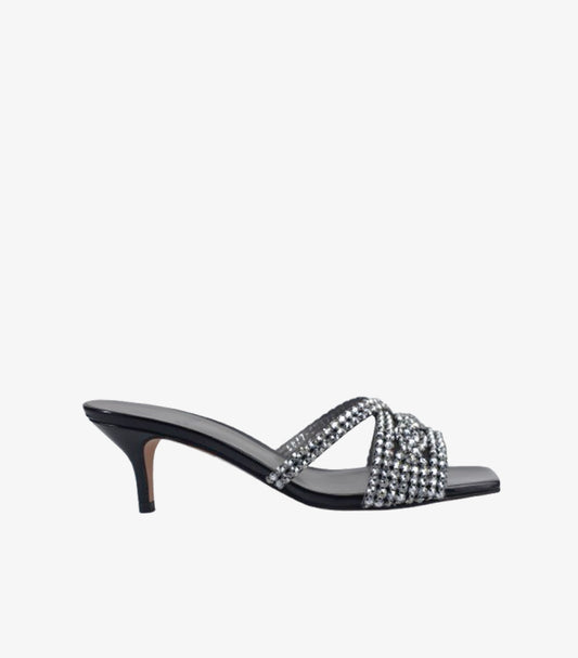 GINA CRYSTAL-EMBELLISHED SLIP-ON HEEL
