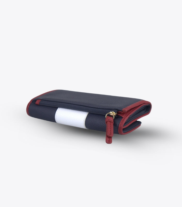TOMMY HILFIGER STRIPE-DETAIL CONTINENTAL WALLET