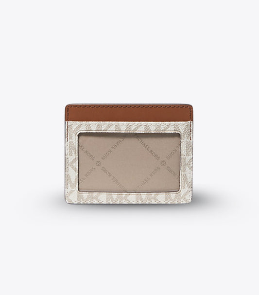 Michael Kors Outlet Jet Set Travel Large Logo and Leather Card Case