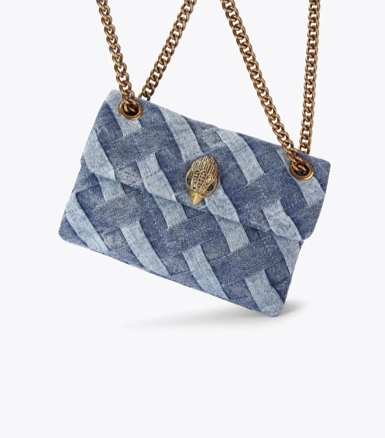 KURT GEIGER LONDON MINI DENIM KENSINGTON BAG