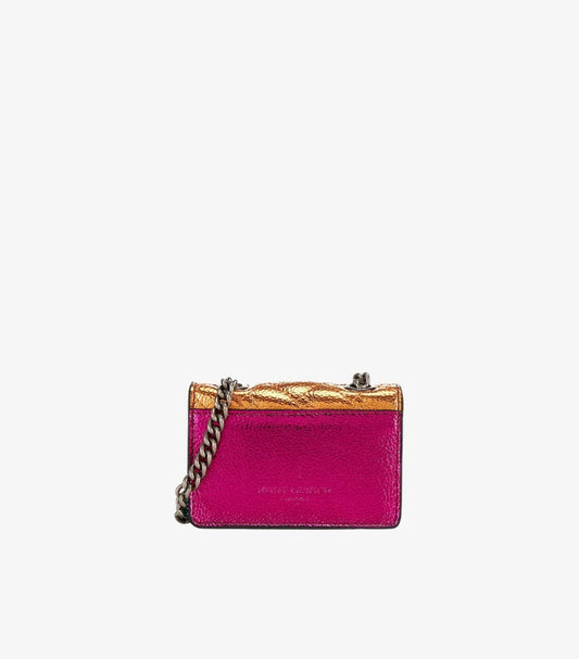 KURT GEIGER LONDONKENSINGTON METALLIC COLOR BLOCKED MICRO CROSSBODY BAG