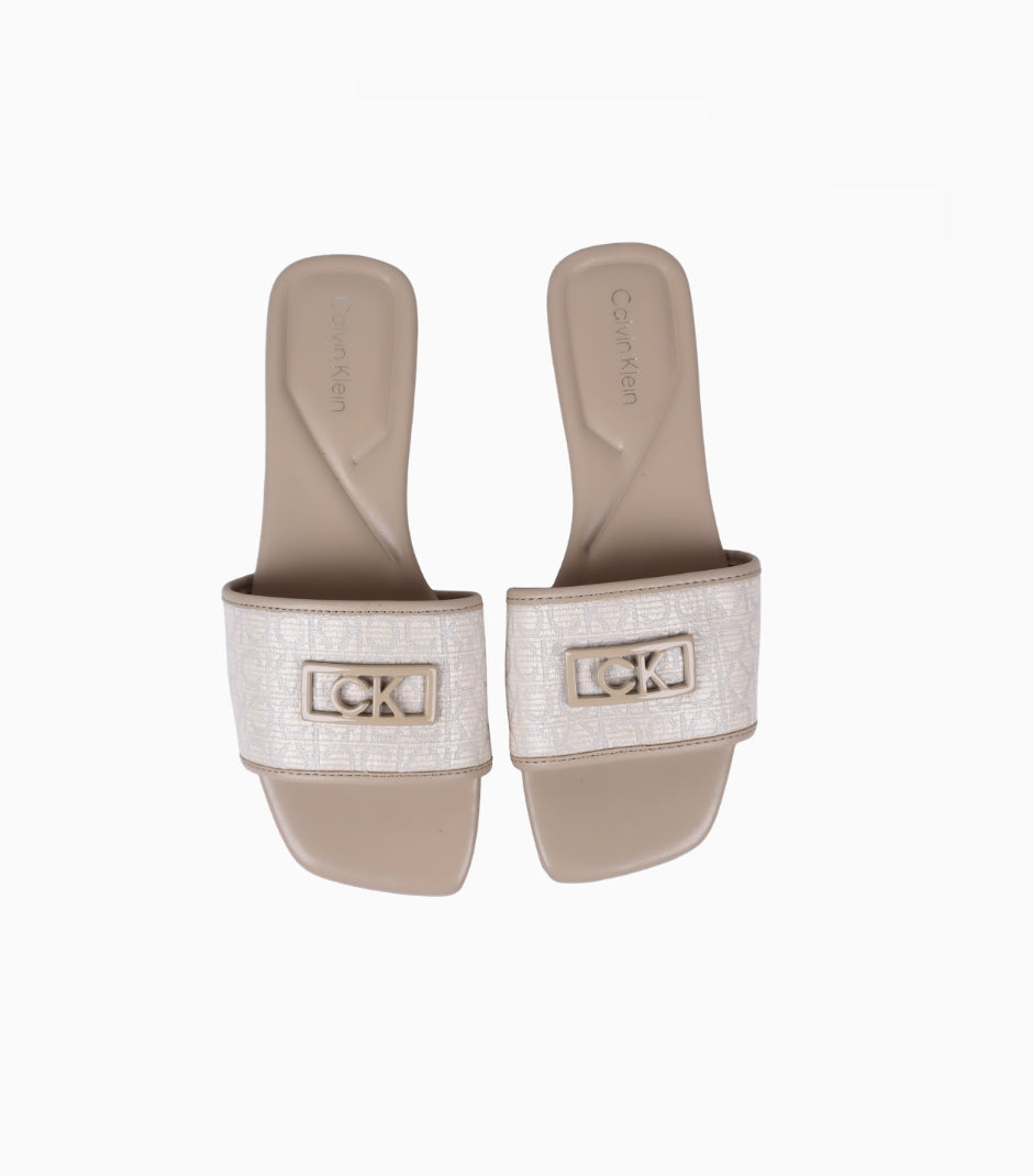 CALVIN KLEIN MONOGRAM SLIDE SANDAL