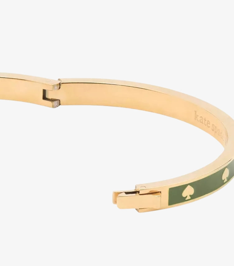 KATE SPADE SPOT THE SPADE ENAMEL HINGED BANGLE BRACELET