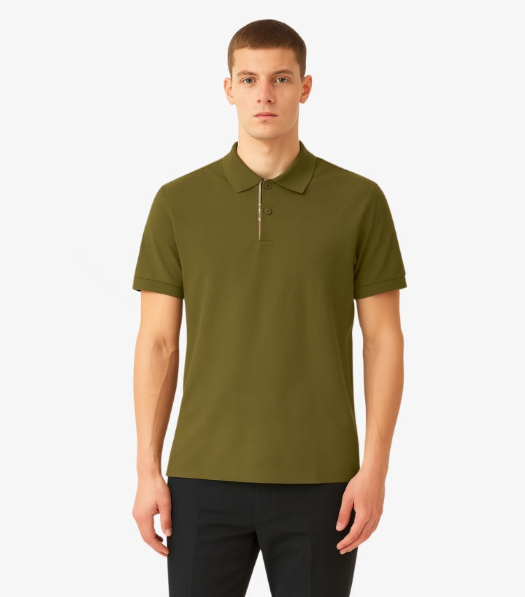 BURBERRY MEN’S OLIVE GREEN POLO SHIRT
