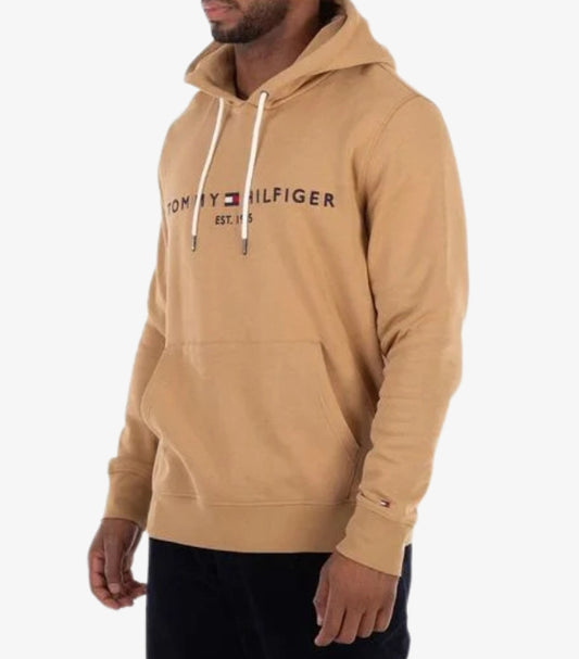 TOMMY HILFIGER MEN'S NATURAL LOGO EMBROIDERY HOODY