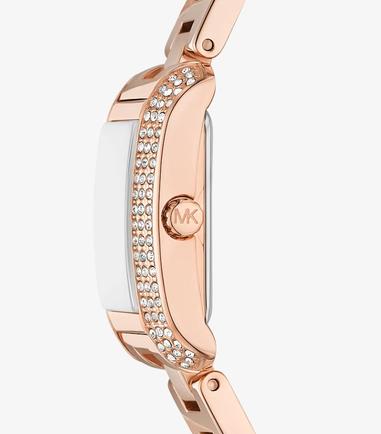 MICHAEL KORS MINI EMERY PAVE ROSE GOLD-TONE WATCH MK4868